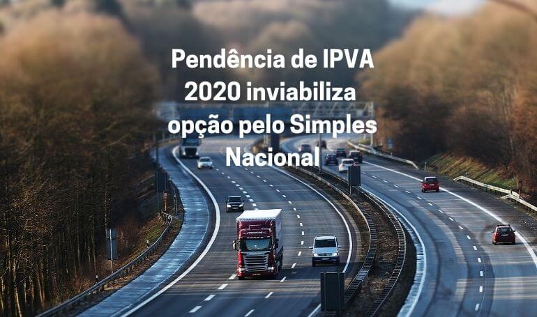 Pendência de IPVA 2020 inviabiliza opção pelo Simples Nacional